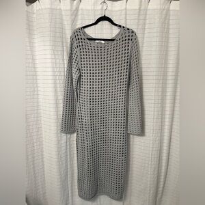 OAK + FORT Gray Knit Swim Coverup